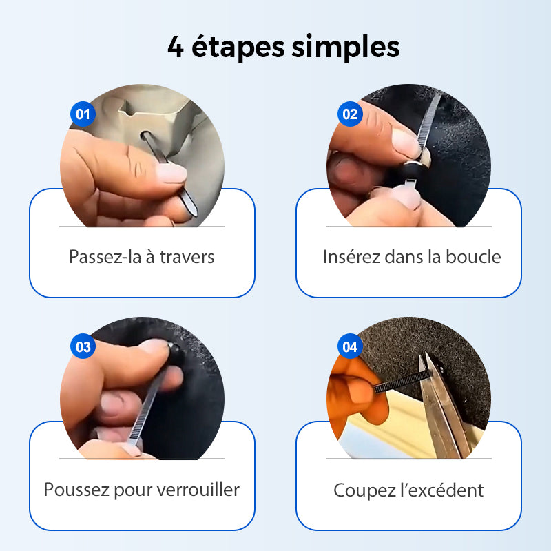 Lot de 100 clips de fixation universels robustes pour l'automobile (BF)