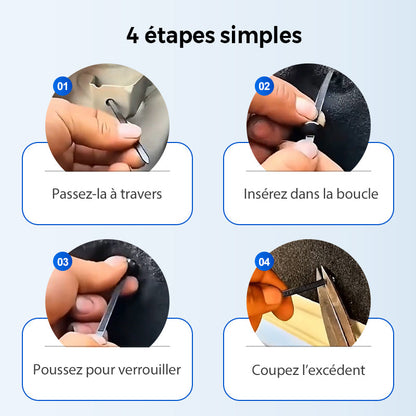 Lot de 100 clips de fixation universels robustes pour l'automobile