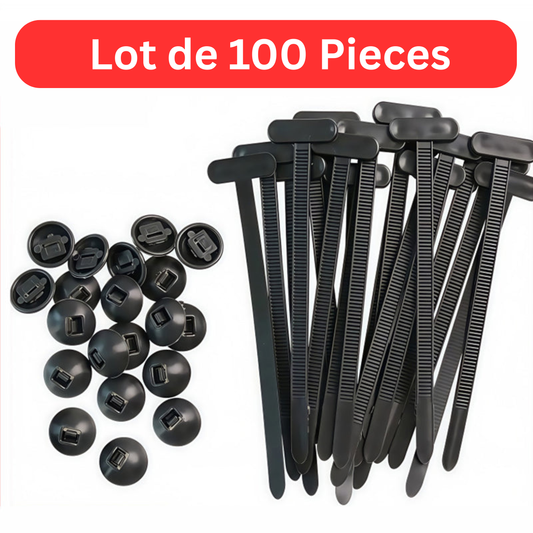 Lot de 100 clips de fixation universels robustes pour l'automobile (BF)