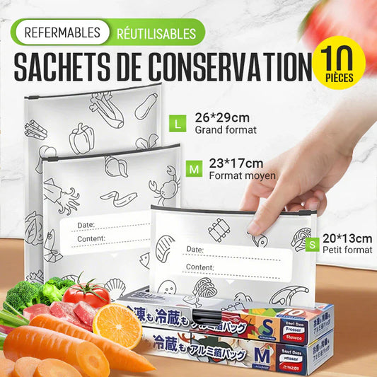 Sacs de Conservation Réutilisables - Fraîcheur Garantie (BF)
